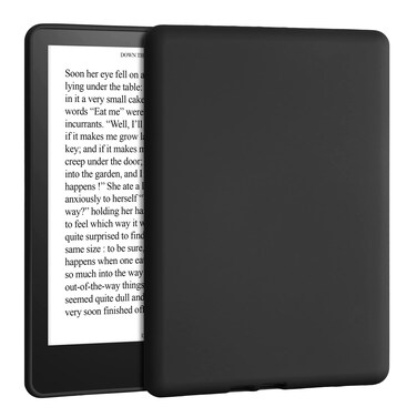 kwmobile Case Compatible with Amazon Kindle Paperwhite 11. Generation 2021 - TPU e-Reader Back Cover - Black Matte
