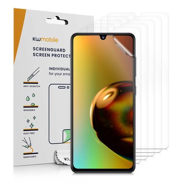 kwmobile Screen Protectors Compatible with Samsung Galaxy A33 5G Screen Protector - 6X Ultra-Clear Transparent Phone Films