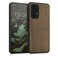 kwmobile Real Wood Case Compatible with Samsung Galaxy A53 5G Case - Hard Wooden Cover w/TPU Bumper - Dark Brown