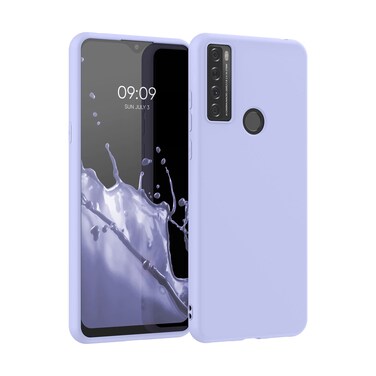 kwmobile Case Compatible with TCL 20 SE Case - Soft Slim Protective TPU Silicone Cover - Light Lavender
