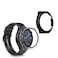 kwmobile Cover Comaptible with Huawei Watch GT3 Pro (46mm) Covers - 2X Tempered Glass with Plastic Frame - Black/Transparent