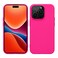 kwmobile Case for iPhone 14 Pro Case - Slim Protective TPU Silicone Cover - Wireless Charger Friendly - Neon Pink