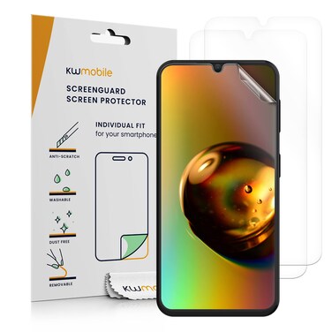 kwmobile Screen Protectors Compatible with Samsung Galaxy A34 5G Screen Protector - 3X Ultra-Clear Transparent Phone Films