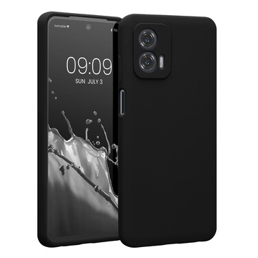 kwmobile Case Compatible with Motorola Moto G73 5G Case - Slim TPU Silicone Phone Cover - Soft Touch Finish - Black
