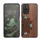 kwmobile Wood Case Compatible with Xiaomi Redmi Note 10 Pro Case - Cover - Rising Sun Mother of Pearl Dark Brown