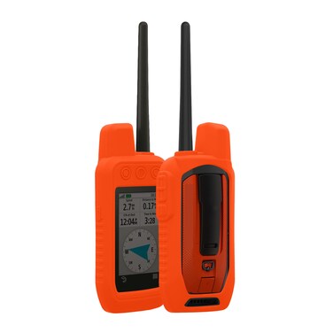 kwmobile Case Compatible with Garmin Alpha 300 / Alpha 200 - GPS Handset Navigation System Soft Silicone Skin Protective Cover - Orange