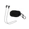 kwmobile Case &amp; Strap Compatible with JBL Live Pro Plus Case - Cover &amp; Cord Holder Set - Black/Black