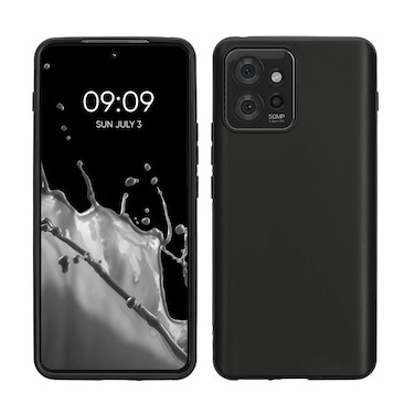 kwmobile Case Compatible with Motorola ThinkPhone Case - Soft Slim Protective TPU Silicone Cover - Black Matte