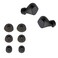 kwmobile 6X Replacement Ear Tips Compatible with Jabra Elite 3 - Silicone Tips for Earphones - Black