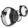 kwmobile Cover Comaptible with Garmin 18mm Forerunner 265S Covers - 2X Tempered Glass with Plastic Frame - Black/Transparent