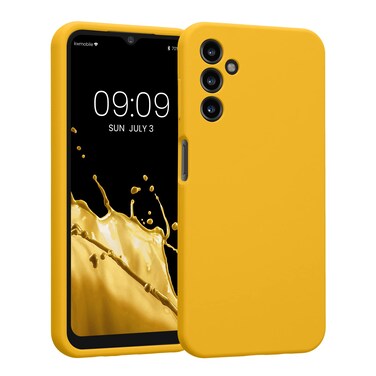kwmobile Case Compatible with Samsung Galaxy A14 5G Case - Slim TPU Silicone Phone Cover - Soft Touch Finish - Radiant Yellow