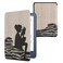 kwmobile Case Compatible with Amazon Kindle (2022/2024) Case - eReader Cover - Girl and Books Black/Beige
