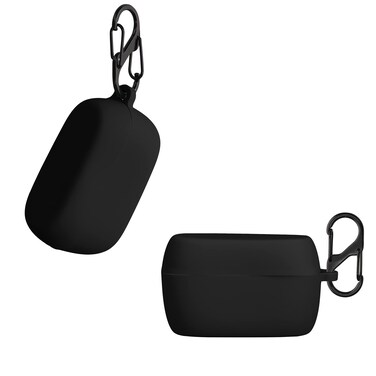 kwmobile Case Compatible with Jabra Elite 75T Case - Silicone Cover Holder for Earbuds - Black
