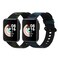 kwmobile TPU Silicone Watch Strap Compatible with Xiaomi Mi Watch Lite 2 / Redmi watch 2-2x Band - camouflage Black/Light Green/Dark Green