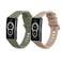 kwmobile Straps Compatible with Huawei Band 9 / Band 8 Straps - 2x Replacement Silicone Watch Bands - Dusty Pink/Pastel Green