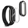 kwmobile Case Compatible with Xiaomi Mi Band 8 Case - 2X TPU Silicone Fitness Tracker Cover - Transparent/Black