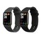 kwmobile Straps Compatible with Xiaomi Mi Band 8 Pro Straps - 2x Replacement Silicone Watch Bands - Black/Grey