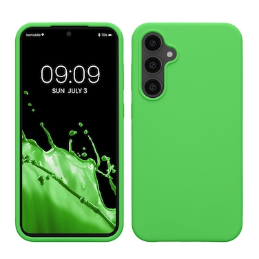 kwmobile Case Compatible with Samsung Galaxy S23 FE Case - TPU Silicone Phone Cover with Soft Finish - Lime Green