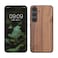 kwmobile Real Wood Case Compatible with Samsung Galaxy S24 Case - Hard Wooden Cover w/TPU Bumper - Dark Brown