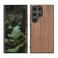 kwmobile Real Wood Case Compatible with Samsung Galaxy S24 Ultra Case - Hard Wooden Cover w/TPU Bumper - Dark Brown