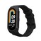 kwmobile Watch Band Compatible with Xiaomi Mi Band 8 - Strap Replacement Silicone Band - Black