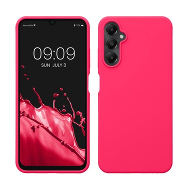 kwmobile Case Compatible with Samsung Galaxy A05s Case - TPU Silicone Phone Cover with Soft Finish - Neon Pink