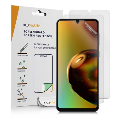 kwmobile Set of 3 Screen Protectors Compatible with Samsung Galaxy A33 5G - Anti-Glare Anti-Fingerprint Display Films - Matte