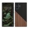 kwmobile Case Compatible with Samsung Galaxy S24 Ultra - Hard Phone Cover with TPU Bumper and Wood/Carbon Back - Dark Brown/Black