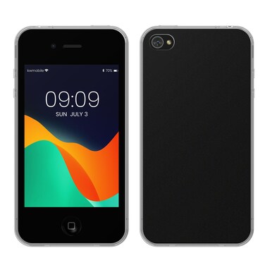 kwmobile Case Compatible with Apple iPhone 4 / 4S - Clear Case Soft Slim Flexible Protective TPU Phone Cover - Transparent