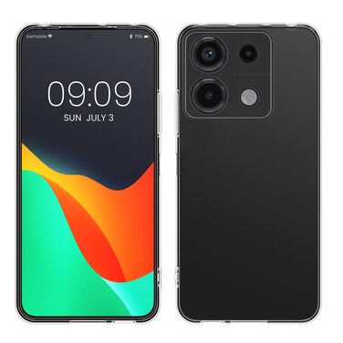 kwmobile Case Compatible with Xiaomi Redmi Note 13 5G - Clear Case Soft Slim Flexible Protective TPU Phone Cover - Transparent