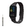 kwmobile Replacement Strap Compatible with Xiaomi Smart Band 8 Active/Redmi Band 2 Strap - 5.5-8.7 inches (14-22 cm) Stainless Steel Straps - Metallic Black