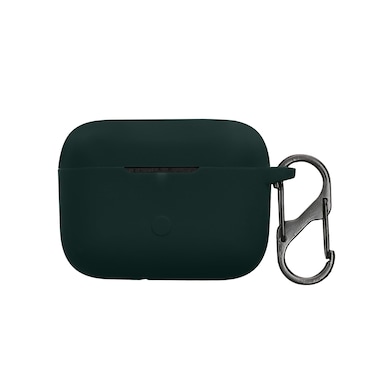 kwmobile Silicone Cover Compatible with Marshall Motif II ANC - Case Cover Stick-On Skin with Clip - Dark Green