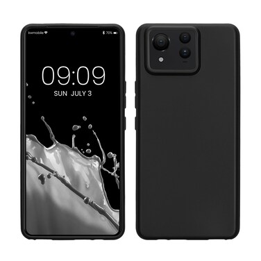 kwmobile Case Compatible with ASUS Zenfone 11 Ultra Case - Protective Slim TPU Phone Cover - Soft Matte Finish - Black Matte