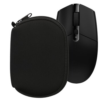 kwmobile Neoprene Case Compatible with Logitech G305 Lightspeed - Case for Mouse Soft Pouch Carry Bag - Black
