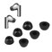 kwmobile Replacement Ear Tips Compatible with Huawei FreeBuds Pro 3 - Set of 6 - Memory Foam Eartips - Black
