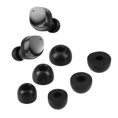 kwmobile Replacement Ear Tips Compatible with Sennheiser Momentum True Wireless 3 - Set of 6 - Memory Foam Eartips - Black