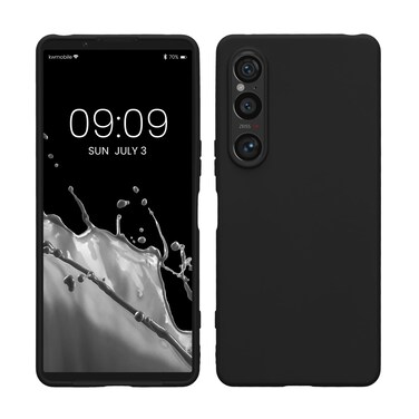 kwmobile Case Compatible with Sony Xperia 1 VI Case - Soft Slim Protective TPU Silicone Cover - Black