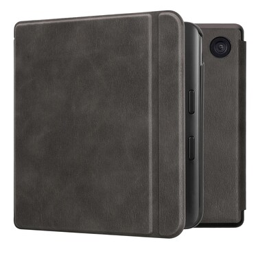 kwmobile Case Compatible with Kobo Libra Colour Case - Cover for eReader with Magnetic Closure - Anthracite