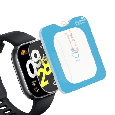 kwmobile Screen Protectors Compatible with Xiaomi Redmi Watch 4 Screen Protector (Set of 2) - Glass - Transparent