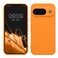 kwmobile Case Compatible with Google Pixel 9 Case - Protective Slim TPU Phone Cover - Soft Matte Finish - Fruity Orange