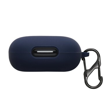 kwmobile Silicone Cover Compatible with Anker Soundcore Sport X20 - Case Cover Stick-On Skin with Clip - Dark Blue