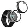 kwmobile Cover Comaptible with Suunto Race Covers - 2X Tempered Glass with Plastic Frame - Transparent/Black