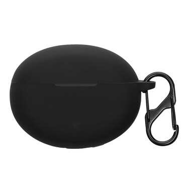 kwmobile Silicone Cover Compatible with OnePlus Nord Buds 3 Pro - Case Cover Stick-On Skin with Clip - Black