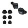 kwmobile 6X Replacement Ear Tips Compatible with Bowers &amp; Wilkins Pi8 - Silicone Tips for Earphones - Black