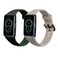 kwmobile Straps Compatible with Huawei Band 6 Straps - 2x Replacement Silicone Watch Bands - Dark Green/Beige