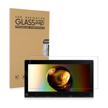kwmobile Car Navigation Screen Protector Compatible with VW Golf 8 MK8 GTI GTD GTE (2020) - Transparent Tempered Glass Film for in-Dash Navigation Center Display Screen