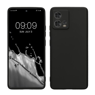 kwmobile Case Compatible with Motorola Edge 30 Fusion Case - Protective Slim TPU Phone Cover - Soft Matte Finish - Black Matte