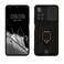 kwmobile Plastic Case Compatible with Xiaomi Redmi Note 11 Pro+ 5G / Note 11 Pro Plus 5G - Case with Metal Stand Card Slot Finger Holder - Black