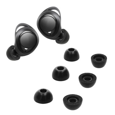 kwmobile Replacement Ear Tips Compatible with Anker Life A1 / Life P2 / Life P3 / Liberty Air X/Air 2 / Air 2 pro/Air 3 Pro - Set of 6 - Memory Foam Eartips - Black