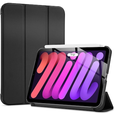 ProCase Smart Case for iPad Mini 7 A17 Pro 2024/iPad Mini 6 2021 8.3 Inch iPad Mini 7th/6th Gen Case, Hard Back Cover for iPad Mini 8.3" 7th Gen A2995/A2996/A2993/6th Gen A2567 A2568 A2569 -Black
